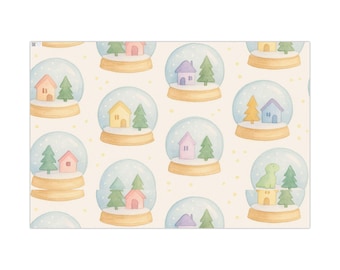 Papel de regalo con diseño de bola de nieve: embalaje ecológico para las fiestas