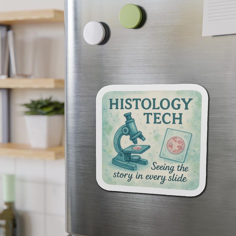 Histology Tech Microscope Die-cut Magnet | Medical Lab Sticker - Etsy
