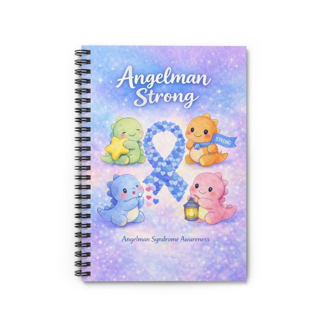 Angelman Strong Awareness Ribbon Spiral Notebook | Angelman Syndrome - Etsy