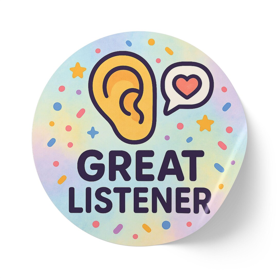 Colorful Great Listener Sticker Rolls for Gifts, Journals, Scrapbooking ...