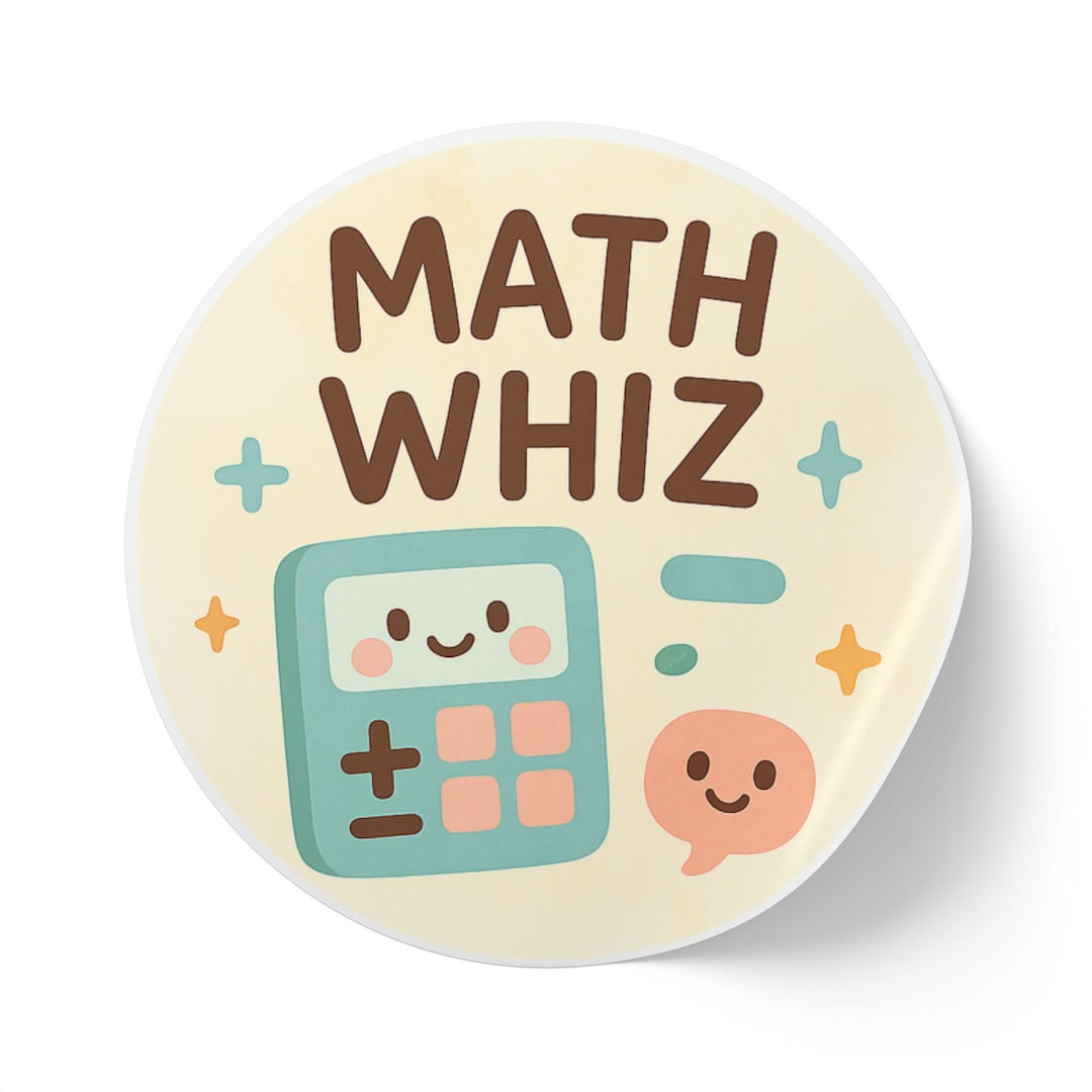 Math Whiz Sticker Roll: Classroom Reward Labels (1