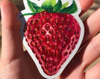 {4} SWEET BERRY Strawberry ~ Embellishment Birthday Topper Chipboard Die Cut