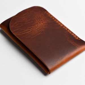 Handmade Leather Card Holder | Full Grain Leather Minimalist Wallet | Front Pocket Wallet | Credit Card Wallet