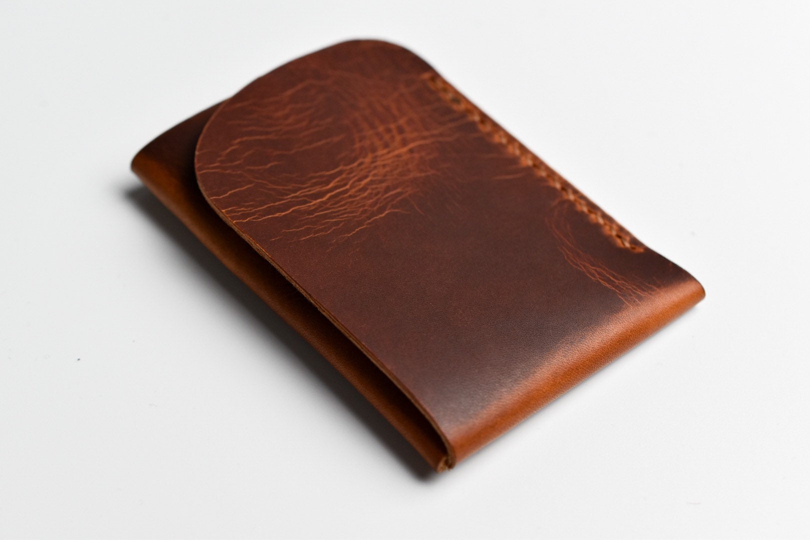 Limited Edition Giraffe Card Holder | Handmade Slim Compact Wallet w/ Premium Luxurious French chèvre Mysore Leather | Minimalist Card Case