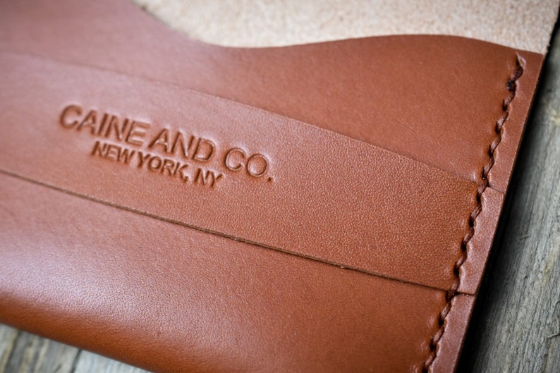 Cartera de solapa de cuero italiano / Estuche para tarjeta de visita / Soporte de tarjeta de cuero hecho a mano / Cartera de tarjeta de crédito / Hombres y mujeres imagen 5