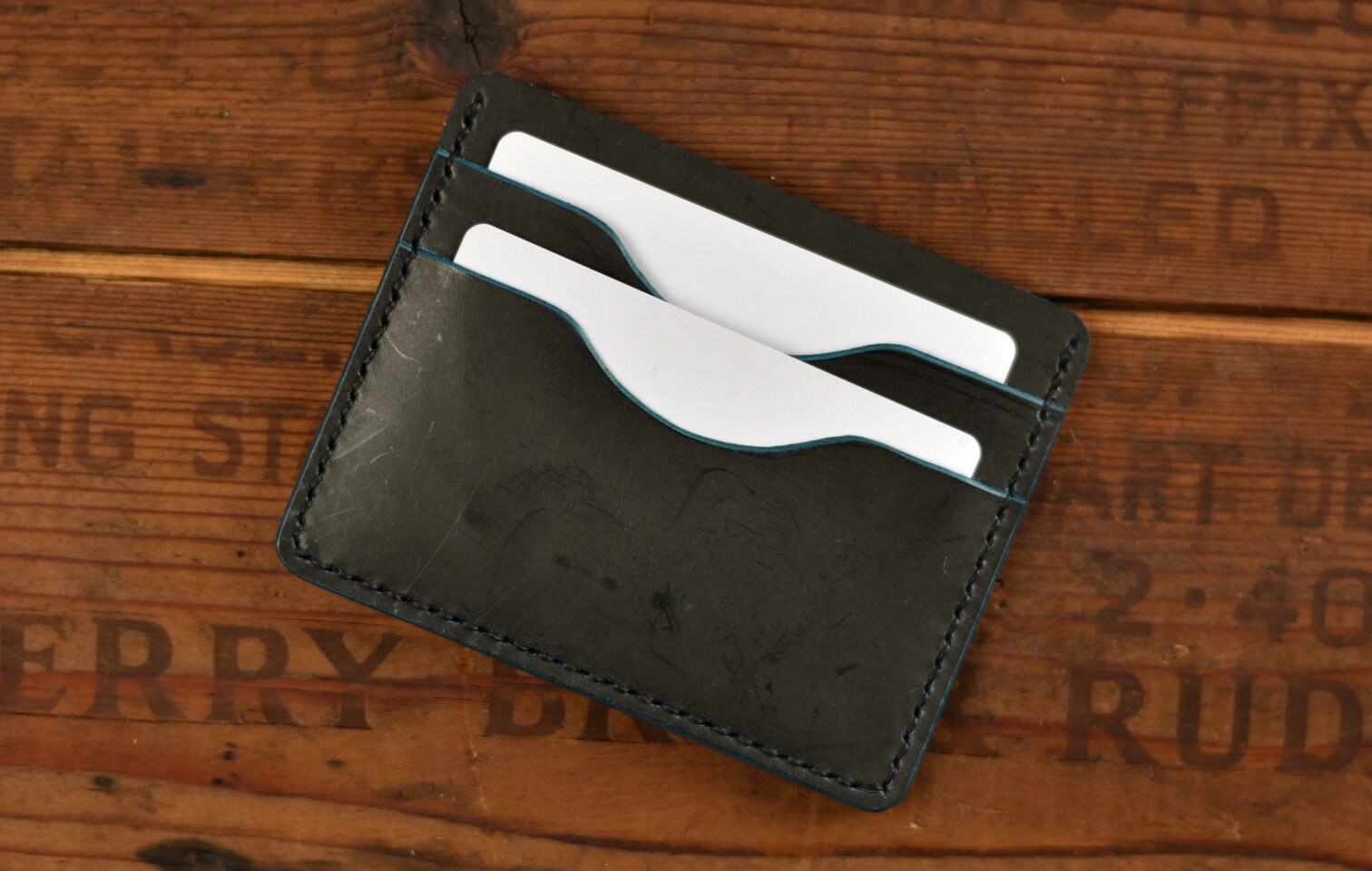 Black Wax Italian Leather Wallet | Handmade Leather Black Wax Italian Leather Wallet | Handmade Leather