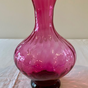 Vintage Cranberry Tall Vase