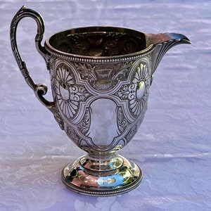 Vintage Silver Plate Cream Jug - Walker & Hall - Art Nouveau/Edwardian