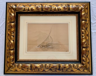 Paesaggio marino antico di E.B. Willett, originale circa 1913