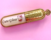 PEARL KITTY GLOSS - lipgloss white gold girls gift gifts womens pink giftset santa cute beauty cosmetics makeup lipstick womens y2k