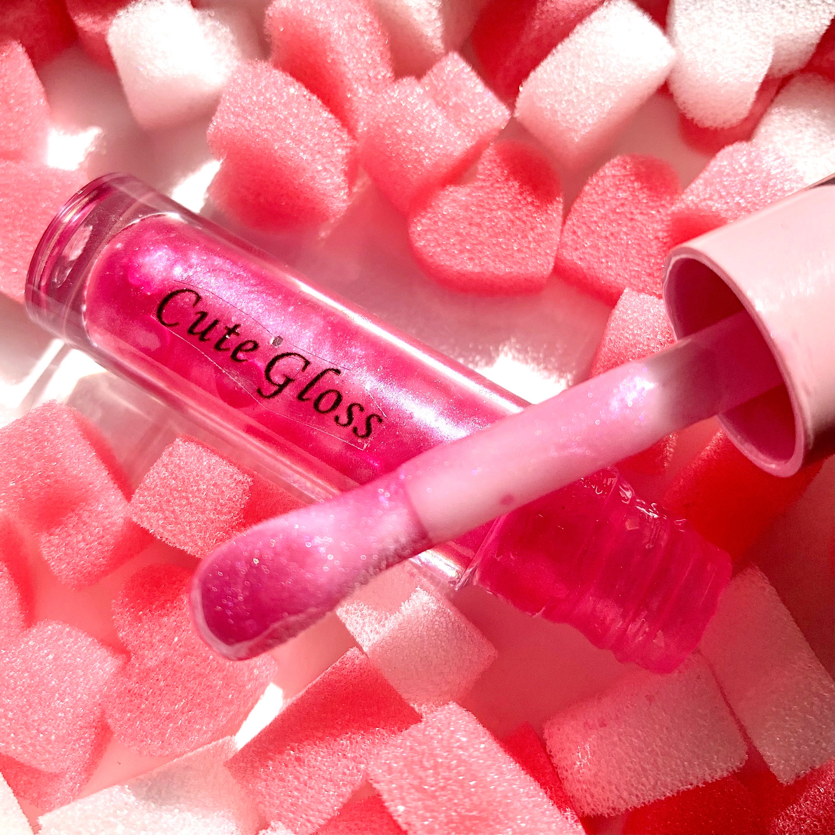 KISSES CUTE GLOSS - ピンクのリップグロスナチュラルメイク - Etsy 日本