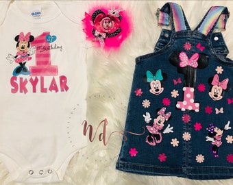 overall minnie mouse