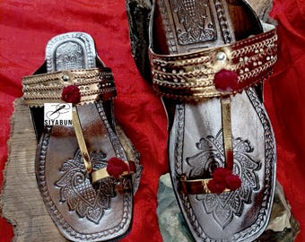Punjabi Jutti  For Women Kolhapuri Jutti Ethnic Indian Sandals Handcrafted Leather