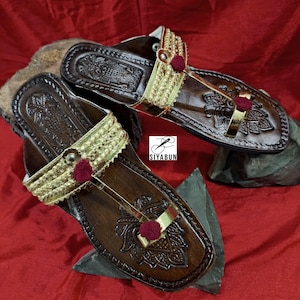 Jutti For Women Kolhapuri Leather Sandals | Indian Ethnic Flat Chappal