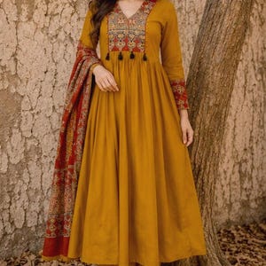 etsy indian cotton dresses Indian Cotton Dress, 70 Indian Dress, Indian Cotton Gauze Dress, Maxi Boho  Dress, Long Dress, Vintage 70s Dress, Kaftan Style, Red Cotton