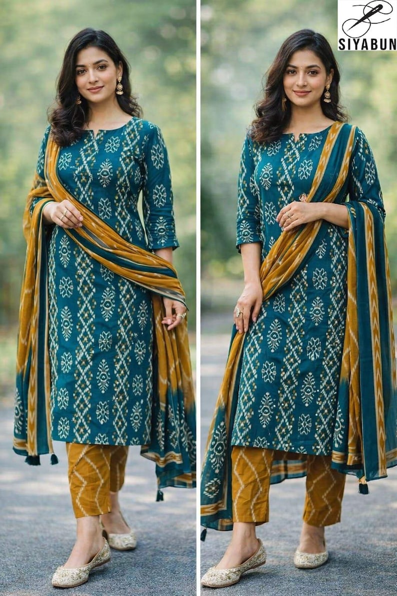 Bohemian Indian Kurta Set Women Teal Blue Printed Cotton Kurti with Dupatta, Gift for Her Ethnic Wear
teal blue kurta set women
indian kurta set
cotton kurti pant set
boho indian outfit
indian ethnic wear women
kurta set with dupatta
printed cotton kurta set
traditional indian clothing
festival kurta set women
desi outfit women usa
indian salwar suit women
lightweight cotton kurta
summer kurta set women
indian bohemian dress
ethnic kurti pant set
women indian outfit usa
casual indian kurta set
