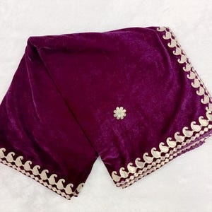 Lilac Velvet Dupatta