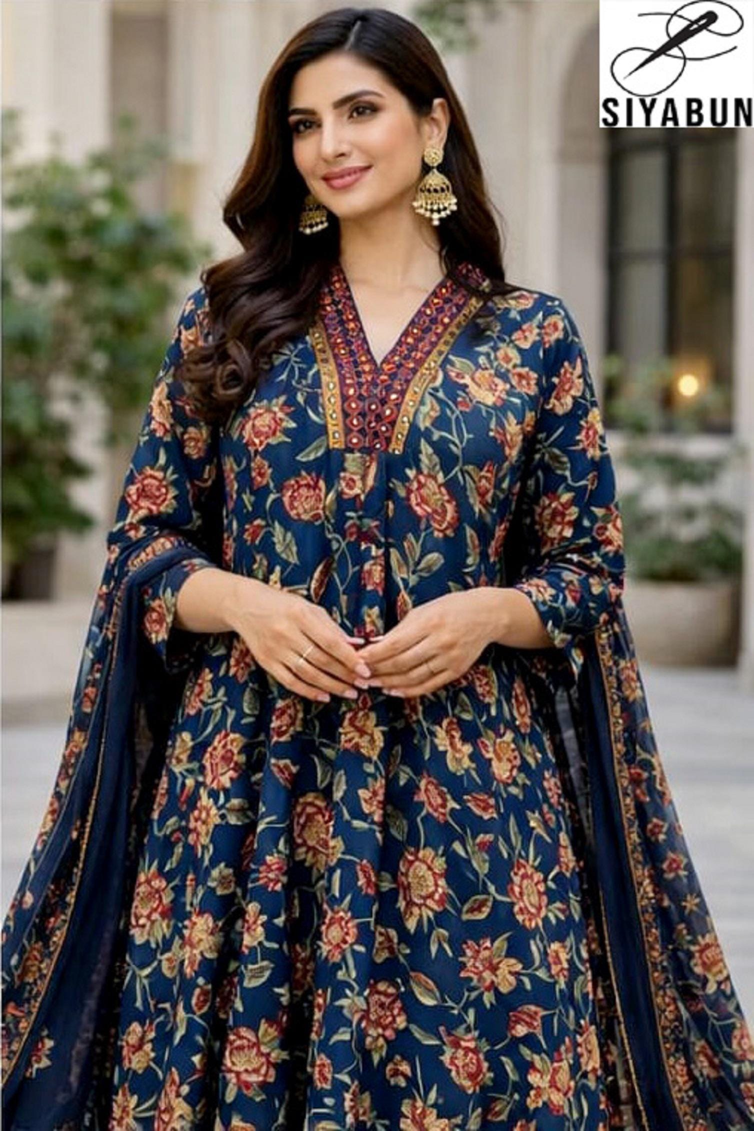 A Line Indian Dress - Etsy