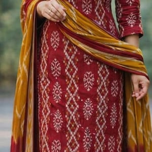 Teal Ethnic Kurta Pant Set – Indian Traditional Outfit for Women, Lightweight Cotton Festival Dress Women Red Floral Printed Embroidered Kurta Set Chanderi Zari Dupatta Vetical Fabric Kurti Pant Set Ethnic Party Wear Suit with Pocket
teal kurta set
indian kurti set
cotton kurta women
ethnic dupatta set
indian suit women
printed kurta set
boho indian outfit
traditional kurti
indian clothing
kurta pant set
festive kurta women
desi outfit women
summer kurta set