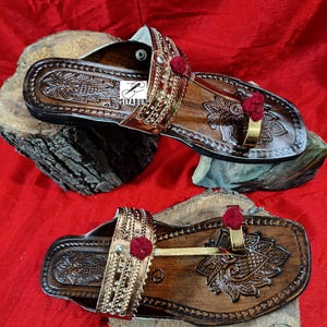 Punjabi Jutti  For Women Kolhapuri Jutti Ethnic Indian Sandals Handcrafted Leather