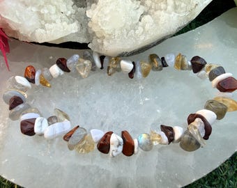 Pulseira de Cura com Cristais de Gêmeos | Clareza • Comunicação • Equilíbrio • Criatividade