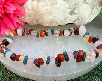 Pulseira Força Interior - Motivação e Força de Vontade | Pulseira de Cristal da Força e Positividade | Cornalina, Citrino, Olho de Tigre, Apatita