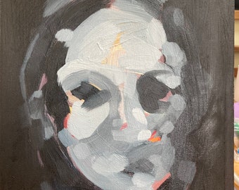 Original painting - Portrait III - 12x10 inches Original Abstract Oil Painting. Gothic. Horror. Strange. Gift