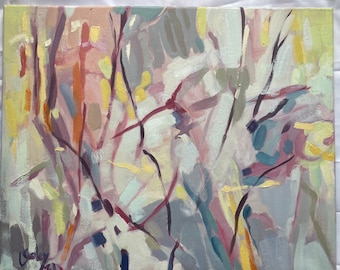 Original painting - Woods 2 - 40x50cm Original Abstract Oil Painting, woodland art