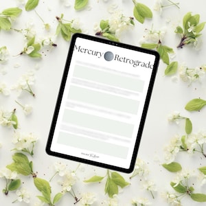 Mercury Retrograde PDF Journal Pages