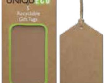 Kraft Recyclable Gift Tags - Natural