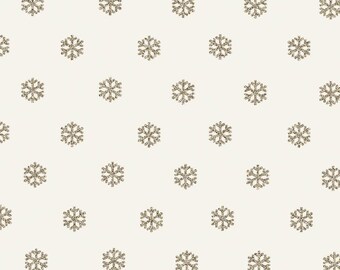 Printed Kraft Paper Gift Wrap Pack 1 Roll - 2M - Bio-Glitter Christmas Gold Snowflake