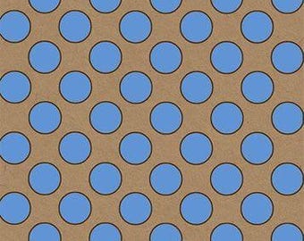 Printed Kraft Paper Gift Wrap Pack 1 Roll - 2M - Botanical Spot Blue