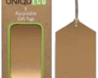 Kraft Recyclable Gift Tags - Gold