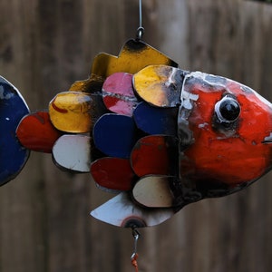 Fish Upcycled Oil Drum Wind Chime