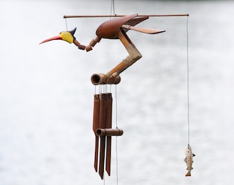 Rodney Bird Bobbing Head Wind Chime