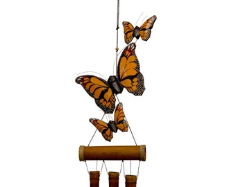 Monarch Butterfly Harmony Bamboo Wind Chime