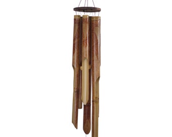 Giant Simple Auburn Bamboo Wind Chime