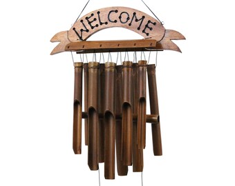 Welcome Sign Bamboo Wind Chime
