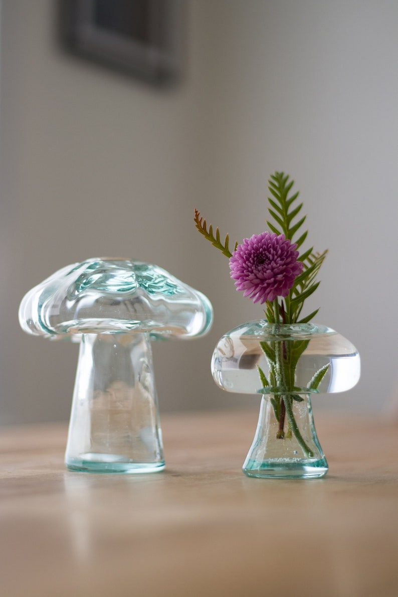 Small Handblown Mushroom Vase afbeelding 1