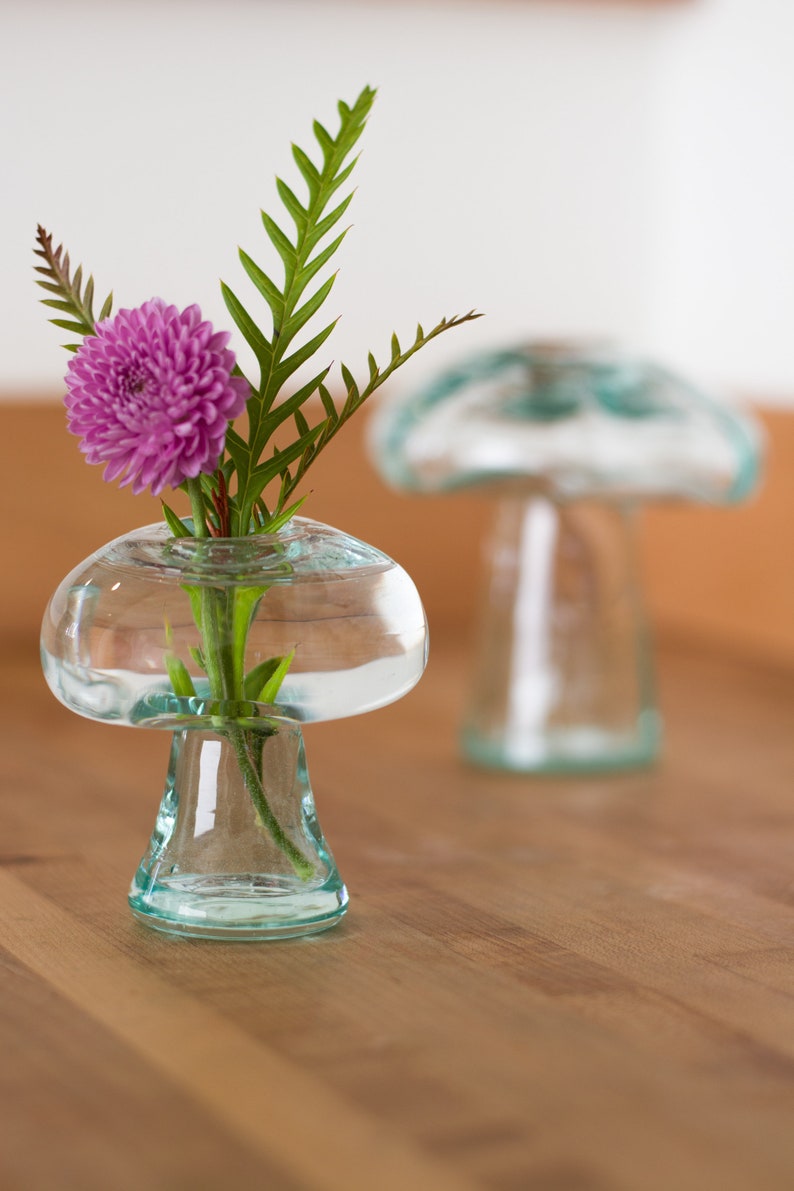 Small Handblown Mushroom Vase afbeelding 4