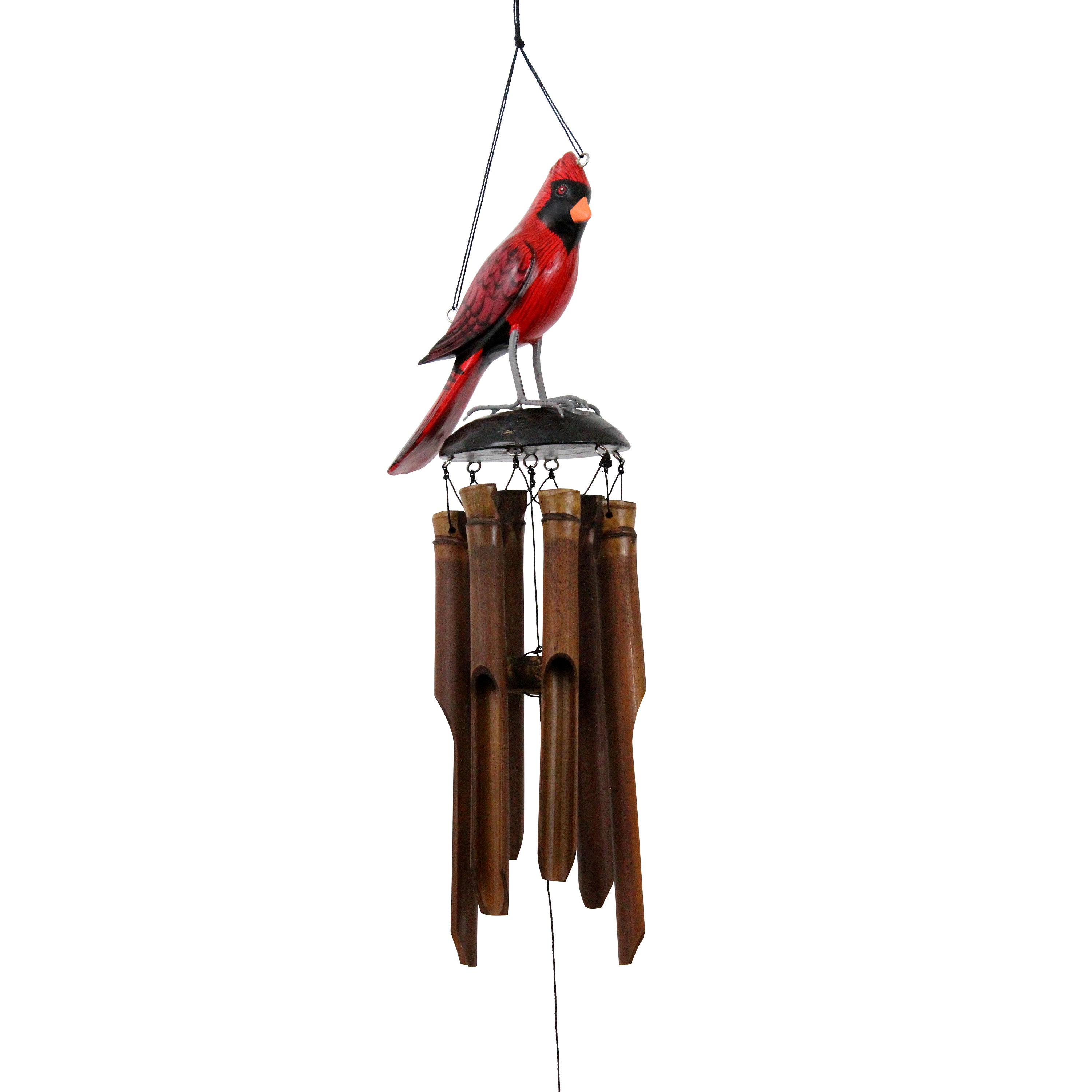 Cardinal Wild Bird Bamboo Wind Chime Etsy
