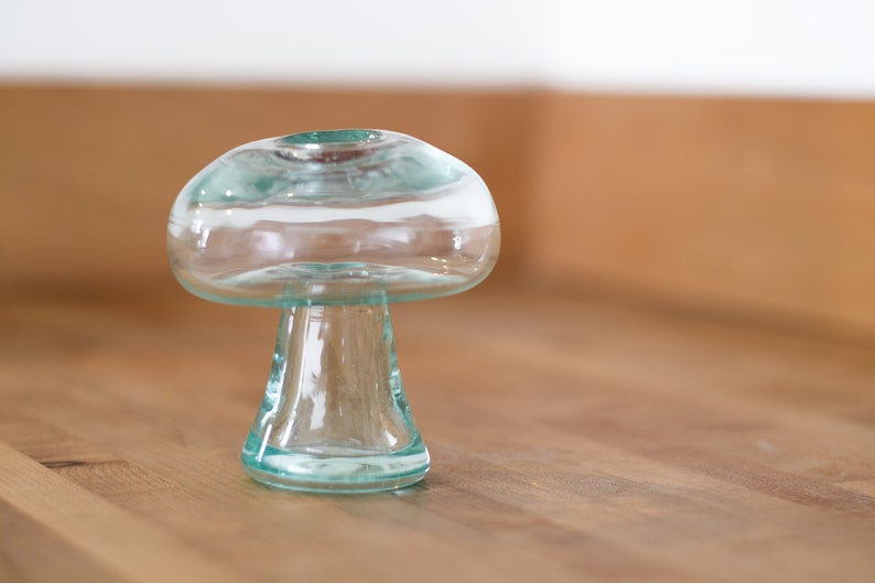 Small Handblown Mushroom Vase Small