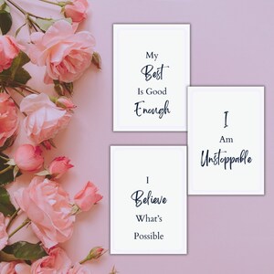 40 Printable Positive Affirmation Cards, Digital Affirmation Deck for Mindfulness & Motivation, Inspirational Quote Cards, Quote Cards