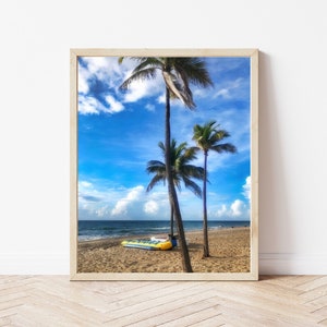 Palm Trees Beach Photography Print: Coastal Home Decor (Digital Download)