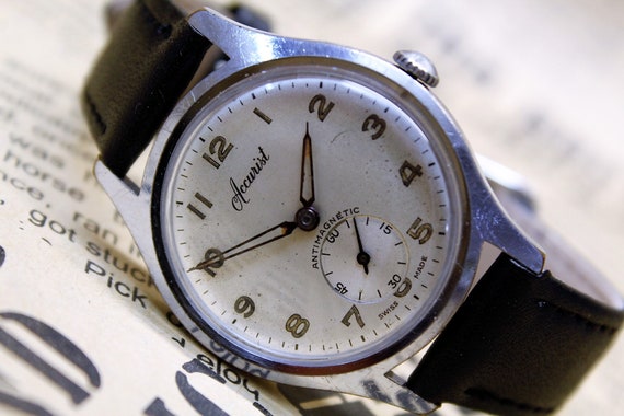 Men's Vintage Watch ACCURIST SWISS watch 1950s 21 | Etsy