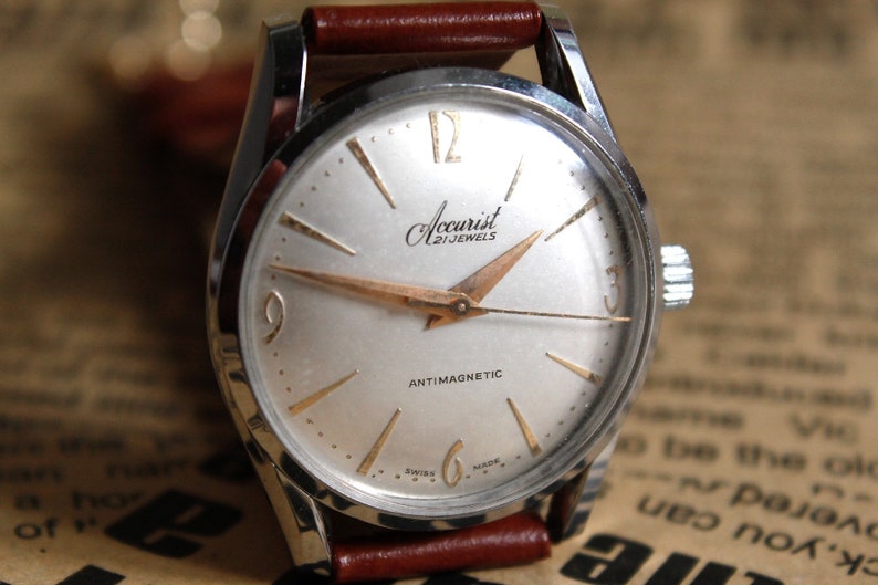 Vintage SWISS Mens Watch ACCURIST Mens Watch Etsy
