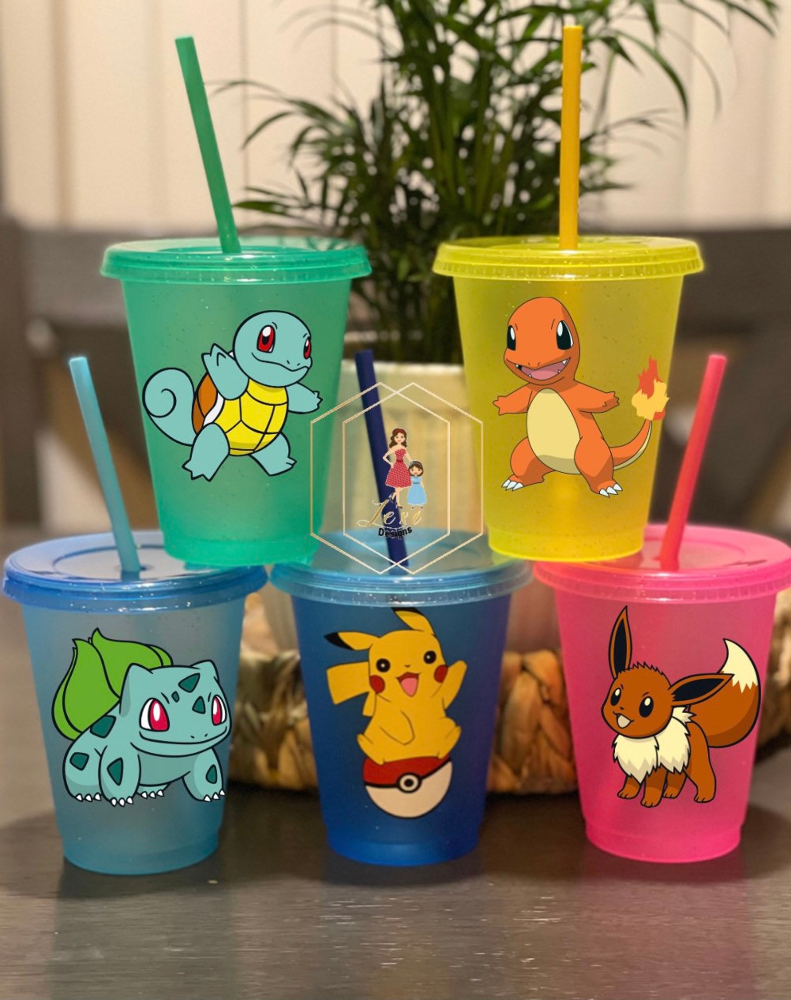 Pokémon theme cups kids cups Pikachu cup charmander cup Etsy