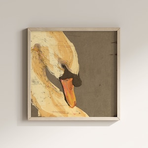 Schwan Illustration - Kunstdruck