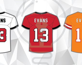 Mike Evans Football Jersey #13: SVG, PNG, AI Files (Digital Download)
