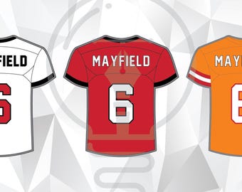 Baker Mayfield Football Jersey #6: SVG, PNG, AI Files (Digital Download)